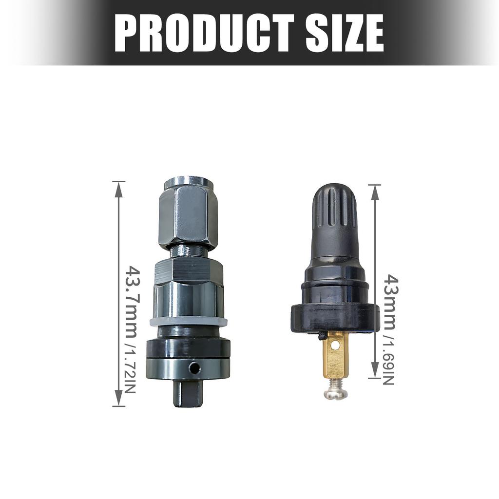Heavy Duty Rubber Metal Tire Valves Stem For Cars Accurate TPMS Sensor All Weather Performances Easy To Install 4pcs