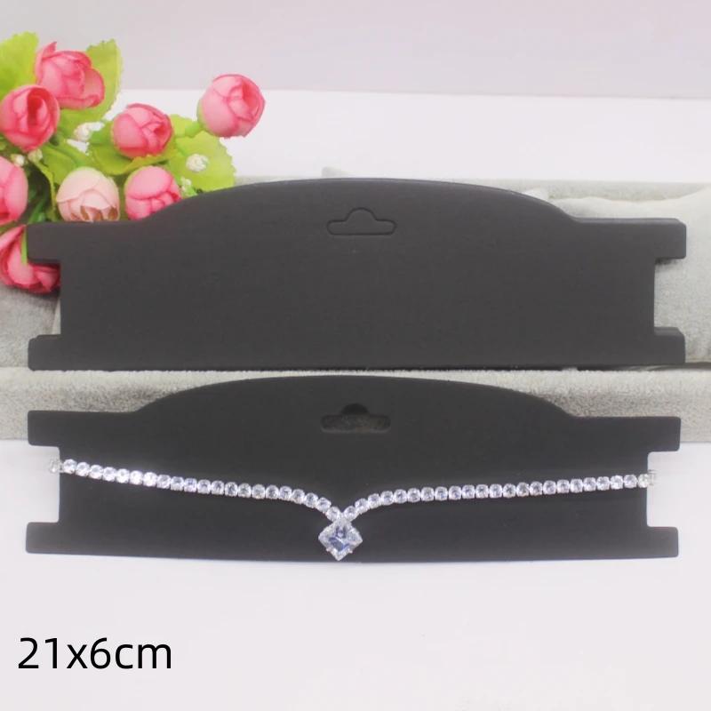50pcs white/black/kraft paper series hair clip necklace packaging card