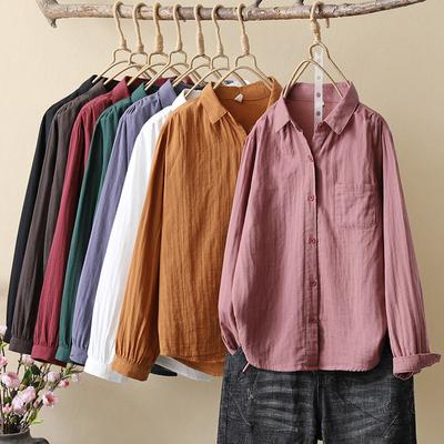 Tops littéraires de printemps pour femmes, chemises simples urbaines décontractées, femmes