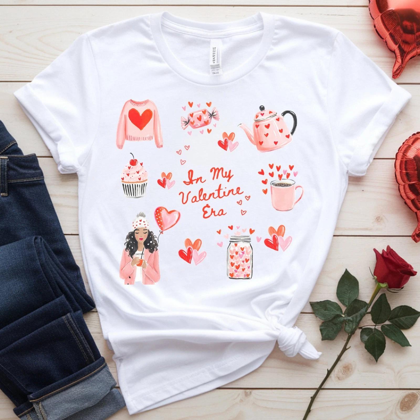 In My Valentine Era Doodles t-shirt, Valentine s Day Romantic Gift 3XL