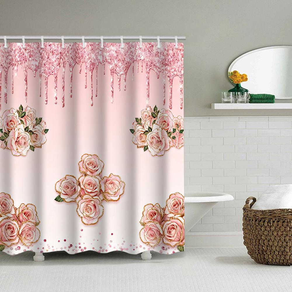 1/4 Geometric grid  print shower Curtains, Toilet Seat Decoration, Shower Curtain with Carpet and Toilet Lid, 70.8x70.8 inch