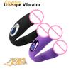10rychlostní dobíjecí masážní přístroj na klitoris G-Spot ve tvaru U pro ženy