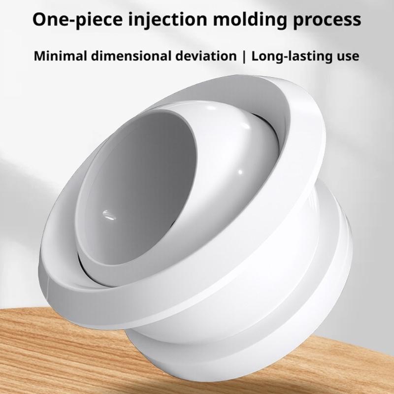 ABS Ball Outlet Diffuser with Round Collar and 360 Degree Air Direction Simple Installation for Duct or Wall Outlet Installation Use