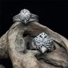 Adjustable Open Ring Men Women Vintage Thorn Heart Design Copper Jewelry Retro Punk Hip Hop Accessory