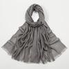 New Hot-selling Bamboo Cotton Solid Color Long Towel, Boutique Breathable Women's Versatile Bag Head Soft Scarf