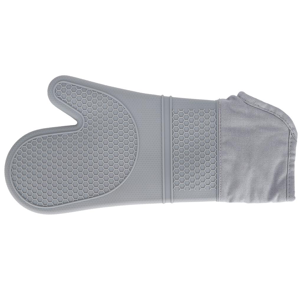 Oven Mitts Oblique Mouth Texture Silicone Nonslip Soft   Flexible To Use Cotton Lining Silicon Oven Mittens(  )