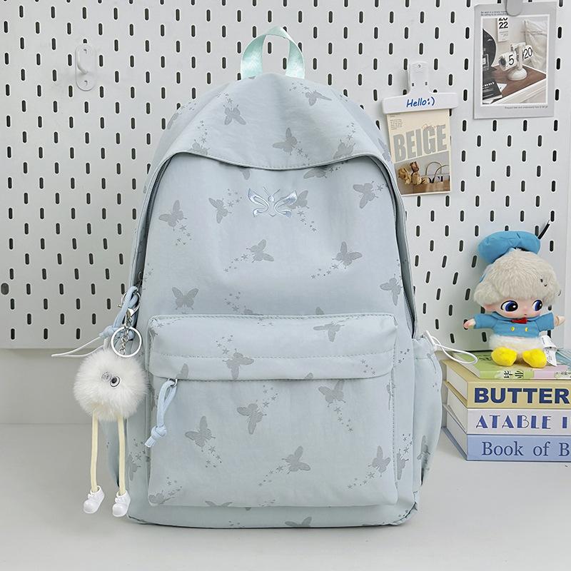 Schoolbag Korean Ins College Wind Star Backpack Large Capacity Junior High School Student School Bag Casual Lightweight Computer Backpack