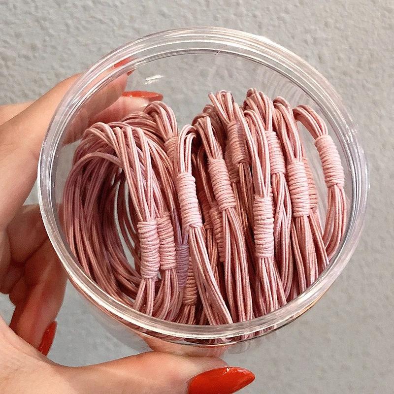 Women's Colorful Hairband Elastic Band 20 Pieces Korean High Elasticity Durable Hair Ring Simple Elegant Rope Hair Decoration