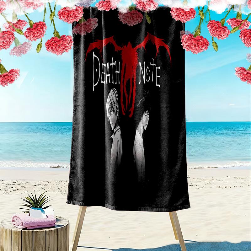Death Note Print Beach Towel, Large Soft Quick Dry Towel for Beach Camping Swimming