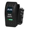 12V/24V Marine Rocker Switch Green LED SPST ON-OFF DPDT ON-OFF-ON Momentary Toggle for 4x4 Off-Road RZR ATV ARB Carling Style