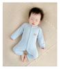 Pure Cotton Baby Romper: Open Front, Class A, for 0-12 Months, Spring/Autumn, Newborn Outerwear, Crawling Suit, Single-Layer Base.