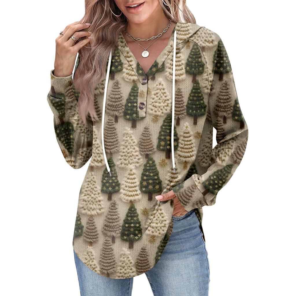 Women's Fashion Women's Lightweight Long Sleeve Pullover With Pockets Preppy Graphic Hoodie