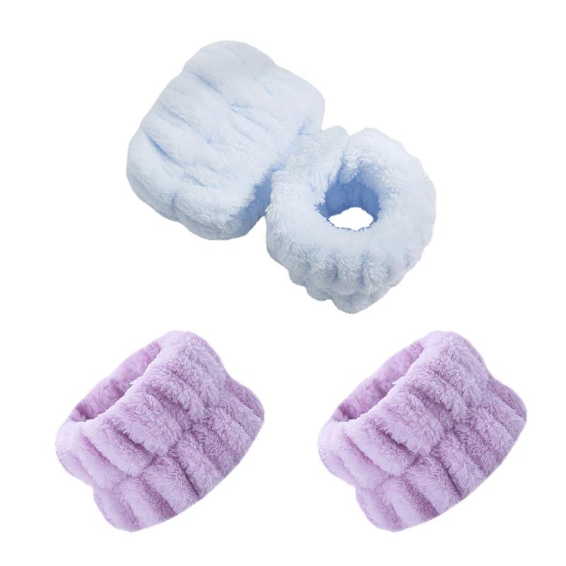 2/4/8PCS Reusable Wrist Washband Microfiber Wash Towel Band Wristband for Washing Face Women Girl Yoga Sport Wrist Sweatband