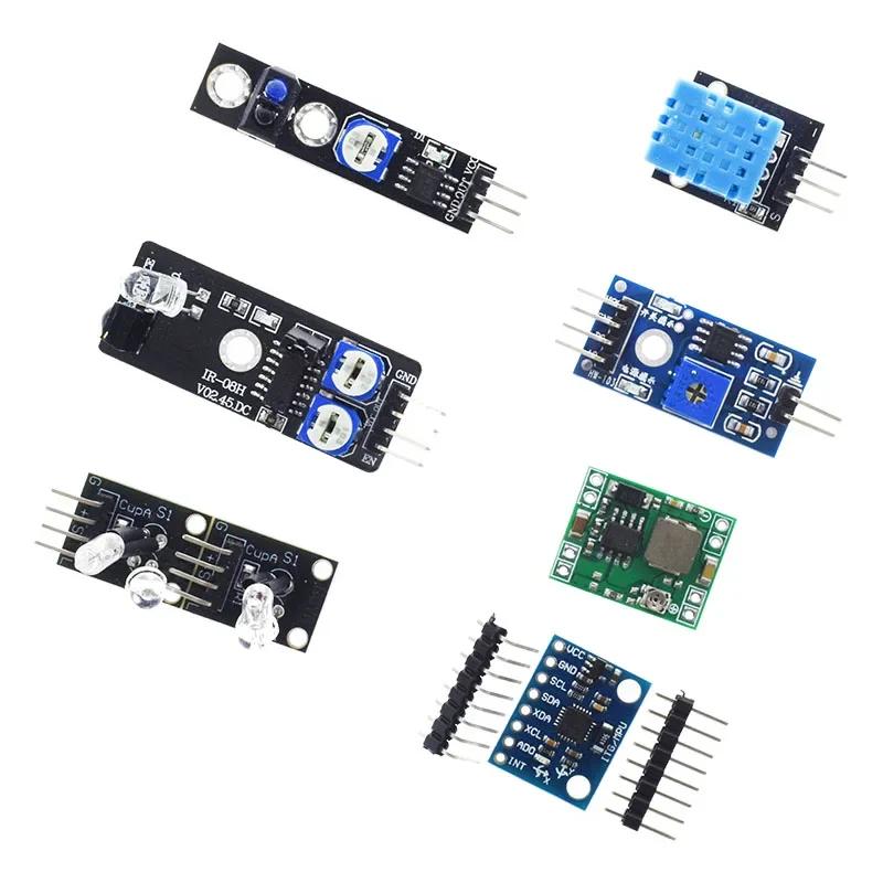 45 v 1 Moduly senzorů 16 druhů Startovací sada pro Arduino Raspberry Pi , Lepší než 37 v 1 s krabičkou DIY UNO R3 MEGA2560