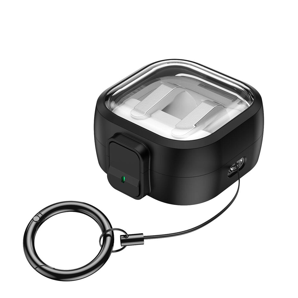 KEYSION Transparent Switch Lock Earphone Case for Samsung Buds4 4 Pro Hard PC Shockproof Headphone Cover for Galaxy Buds 4 Pro