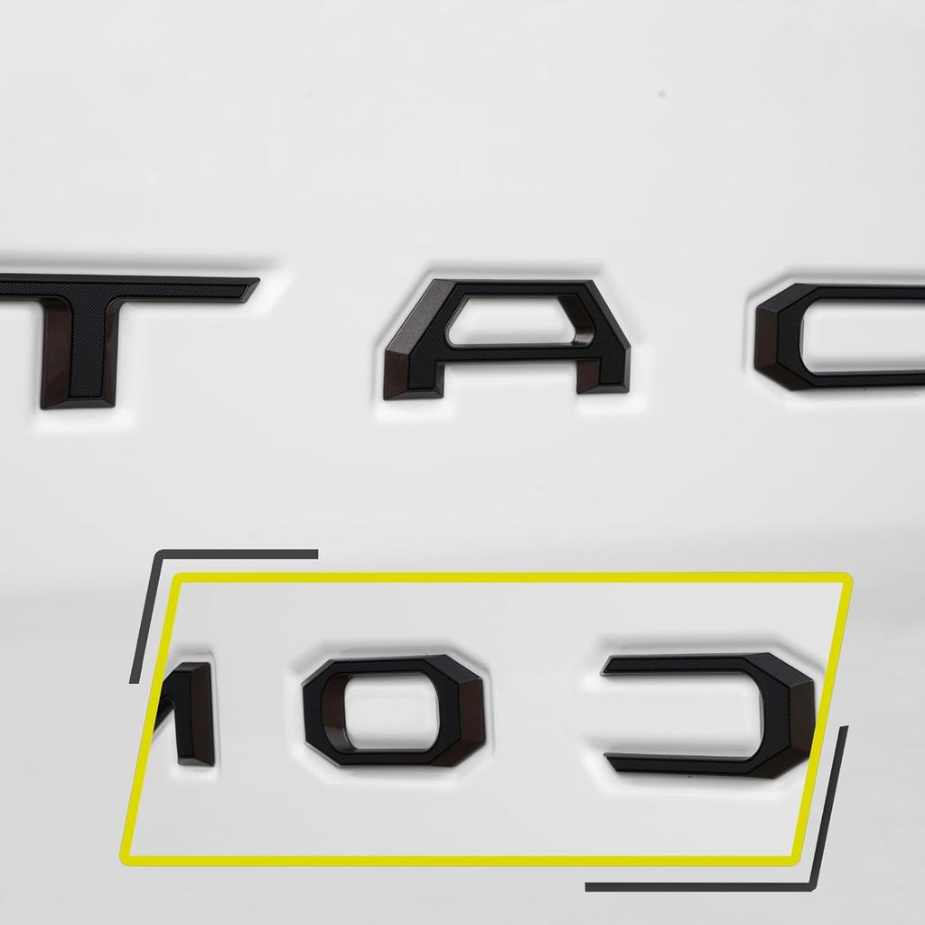QEZT6 Dedicated Toyota Tacoma 2024+ Tailgate 3D Letter Cover Emblem Car Sticker Design Car Accessories Sticker