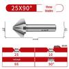 M35 Cobalt Countersink, Straight Shank, Single-Edge, 3-Flute, 90° Deburring Tool