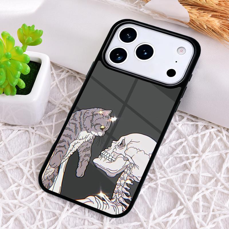 Mystery Cat Shockproof Phone Case for iPhone 17 Air 16e 15 11 12 14 13 Pro Max Cover Coque