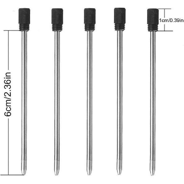 2.75'' Ballpoint Pen Refills, Black, Medium Point, 10 Pack