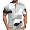 Men's Short Sleeve Cycling Jersey Breathable Quick Dry Fabric Half Zip Front Athletic Fit Lightweight Top for Outdoor Sports