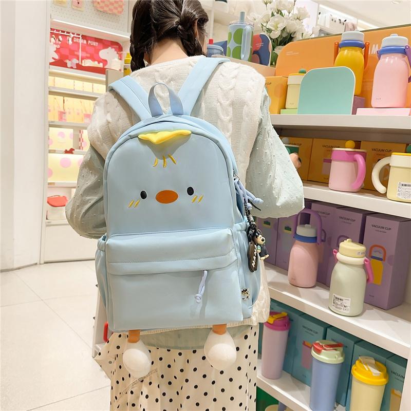 Chick Large Capacity Backpack Student Class Schoolbag Commuter Travel Backpack