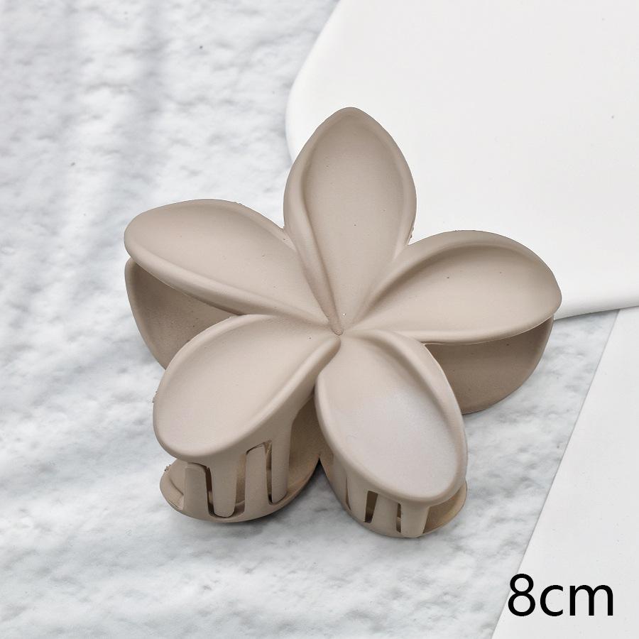 7cm Frangipani Hair Claw Clip - Colorful, Versatile Updo & Ponytail Accessory