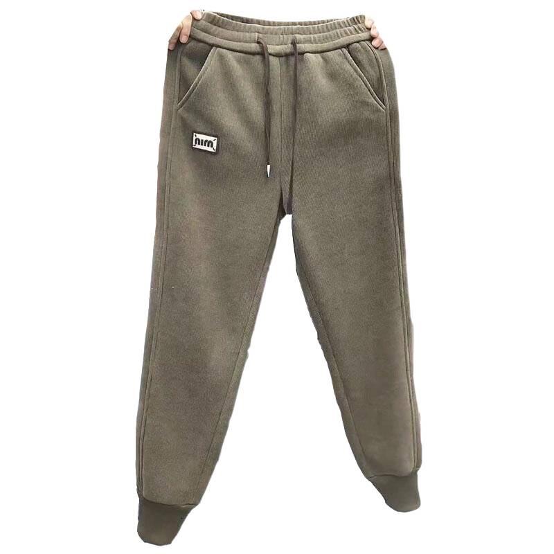 Damen Hochtaillierte Lammwoll-Plüsch-Sweathose - Warm, Figurbetont, Vielseitig und Verdickt Lässige Karottenhose für den Winter