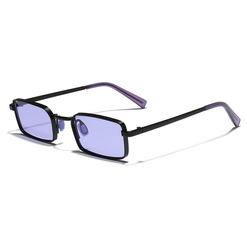 

Fashionable Small Square Frame Sunglasses Women s INS Style Metal UV400 Protection Street Photography Decorative Glasses