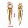 10PCS Stainless Steel Cone Charms Pendants Retro Spike Beads Charms Pendants for Women Man Hoop Earring Jewelry Making Supplies
