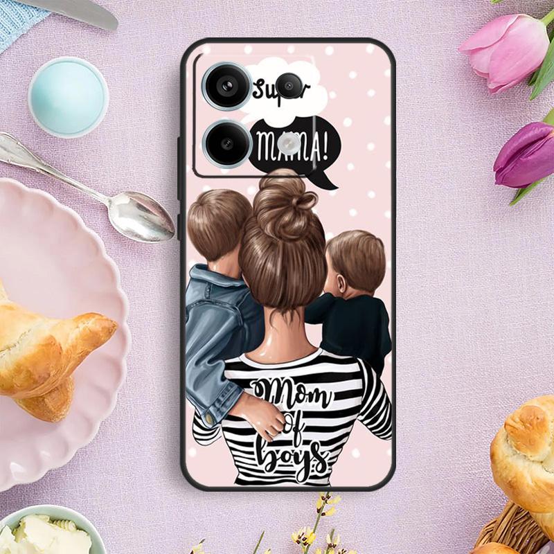 Baby Mom Girl Queen Case For Xiaomi Redmi Note 15 Pro Plus 10 11 12 13 14 Pro Cover For Redmi 14C 15C 12C 10C 13C