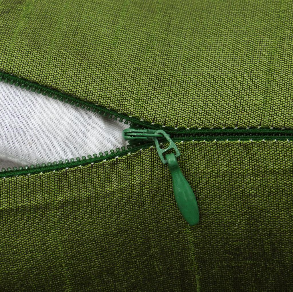 Home Decor Cushion Dupion Silk Solid Green Pillow Throw Cover Case - Choose