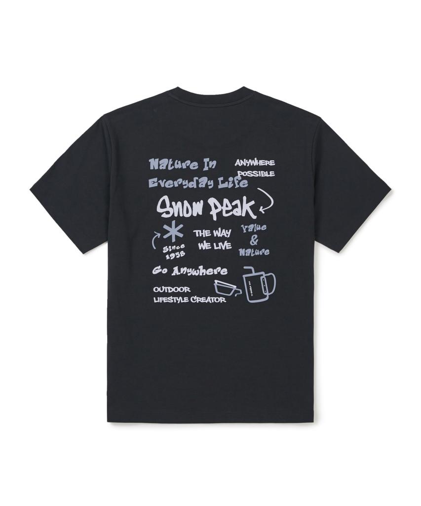 SNOWPEAK APPAREL Aerocool Doodle Graphic Short Sleeve T-Shirt (S26Mufts30) Dark Navy