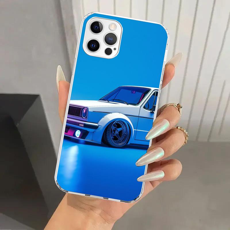 MK1 Golf Vintage Car Phone Case for Iphone 17 Air 16 15 Plus 14 13 Mini 12 11 Pro Max 16E 7 8 SE 2020 Soft Funda Print Shell 17