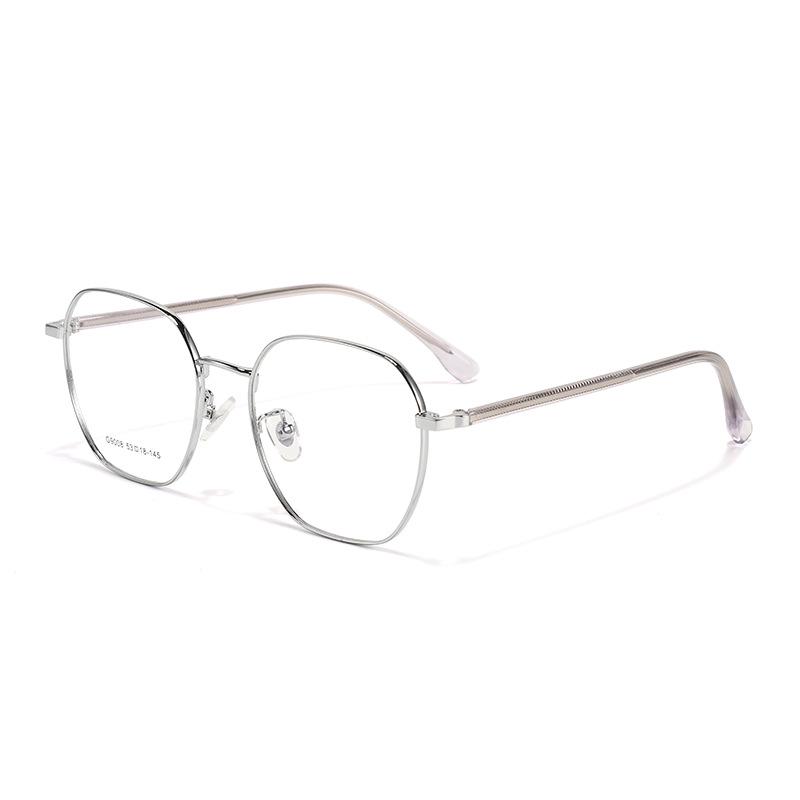 High-Quality Non-Magnetic Retro Plate Temple Legs Large Frame Myopia-Friendly Glasses.