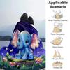 1pc Cartoon Elephant Printing Lightweight Flannel Blanket, Comfortable and Warm Blanket, for Camping Sofa Bed and Couch Office, in All Seasons