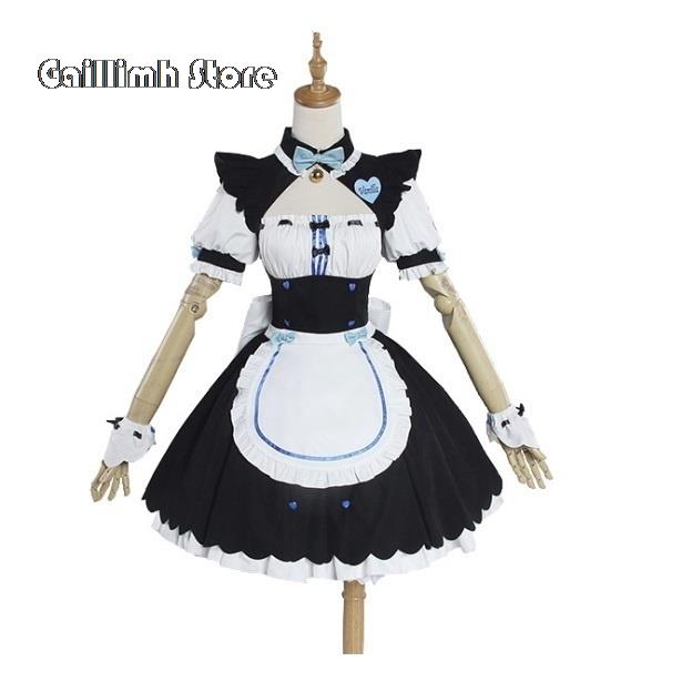 NEKOPARA Chocola Vanilla OVA Game Maid Vanilla Cosplay Costume Maid Dress Maid Outfit Uniform Cat Neko Girl Women