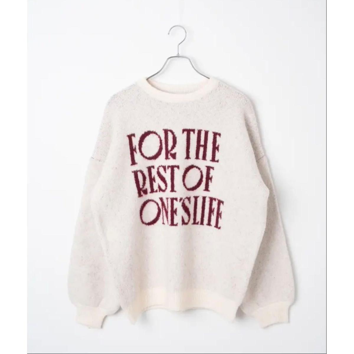 WEGO Logo jacquard knit pullover