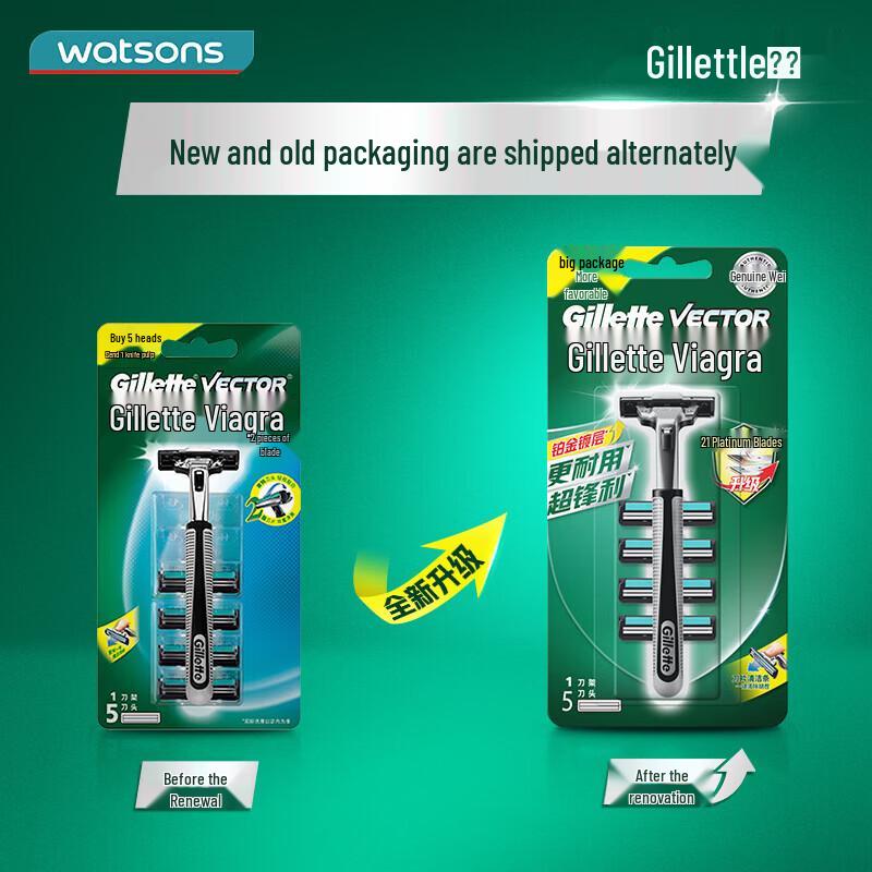 Gillette Manual Razor - 1 Handle & 9 Blades