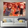 Gotoubun No Hanayome Anime Themed Tapestry Miku Yotsuba Printed Wall Hanging Aesthetic Wall Decor For Anime Dorm Room