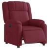 Electric Recliner Chair Burgundy Fabric