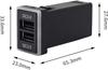 After7 QC3.0 Toyota A Type USB Power Supply Switch Hole Panel 2 Ports, LED