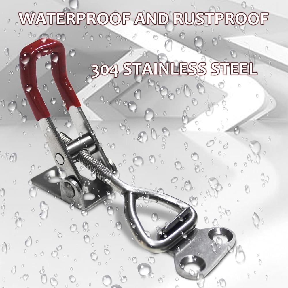 Silver Stainless Steel Latch PVC Plastic Quick Release Lock Buckle Quick Bolt Clamp Worker