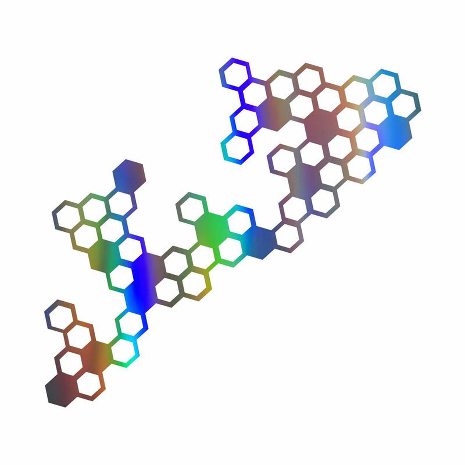 

Новые шестиугольные наклейки для мотоцикла на обтекатель, бак, гоночный шлем, виниловые декали, аксессуары для мотоцикла one size