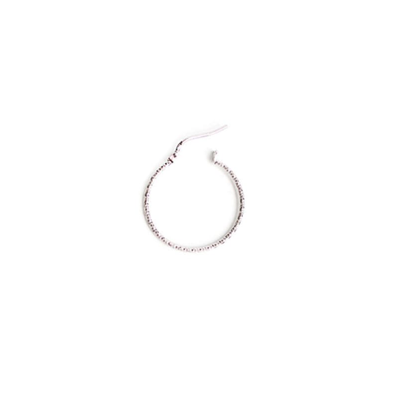 RACOHA Chic Cutting Silver Ring Earring Silver One-touch Ring Earring