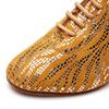 Moderne Jazz-Tanzschuhe aus Wildleder für Damen und Mädchen, glänzende Tanzschuhe für Lehrer, Übungstanzschuhe, rutschfest, mittlerer Absatz, 5 cm