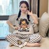 2026 New Summer Girls' Ultra-Thin Modal Pajamas Set: Short Sleeve Airy Comfort Suit for Medium and Large Kids