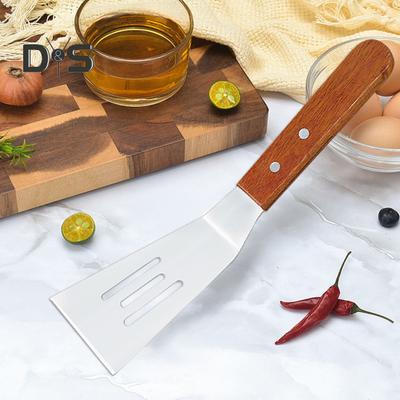 Stainless Steel Thin Slotted Fish Turner Frying Spatula for Cast Iron Skillet Kitchen Spatulas for Pancakes Steak Burger