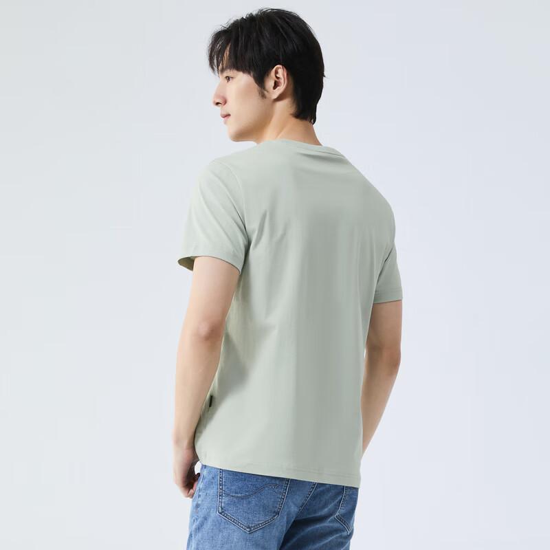 Qipai Men s Quick-Dry Pure Xinjiang Cotton V-Neck T-Shirt L