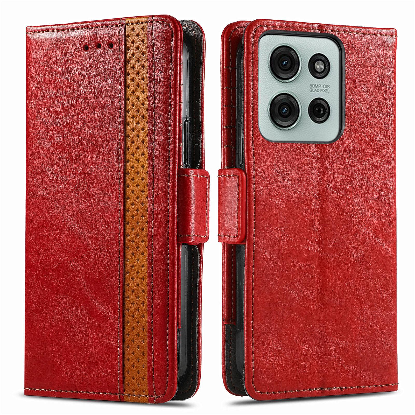 

CASENEO For Motorola Moto G75 5G Phone Cases PU Leather Cover Stand with RFID Blocking Wallet F
