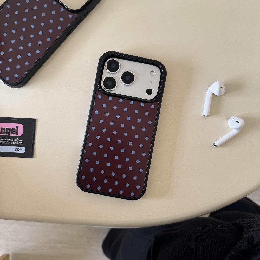 Blue Polka Dot iPhone 17 Pro Max Case - Anti-Fall Protection iPhone 16